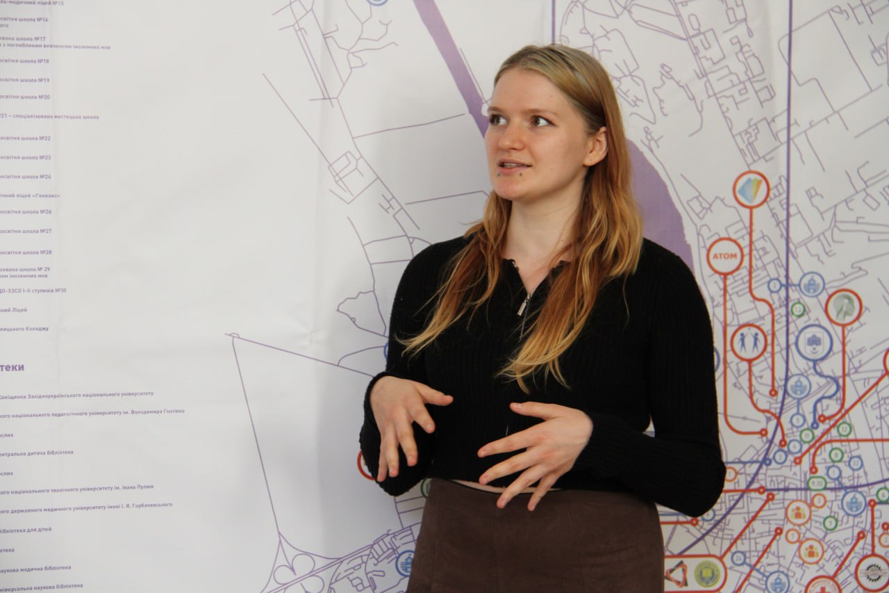 Predstavnytsia hromadskoi orhanizatsii «Prostir Molodizhnoho Aktyvizmu» Olesia Heryn
